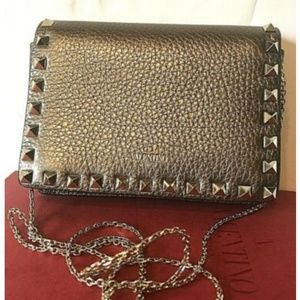 VALENTINO Rockstar Shoulder Bag Chain Clutch NEW